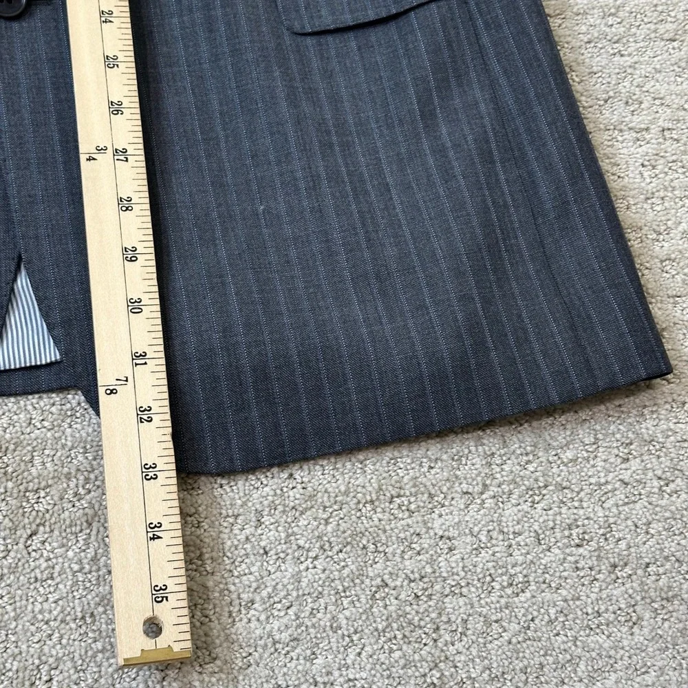Brooks Brothers Blazer 42 Long Regent Explorer Coat Stripe Gray Wool 2-Button